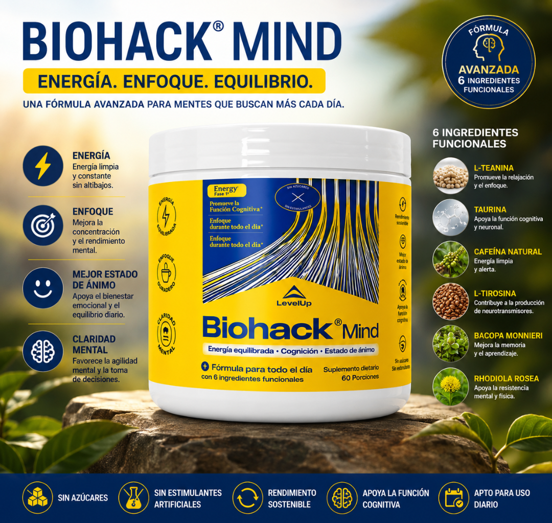 Suplemento Biohack Rendimiento Mental